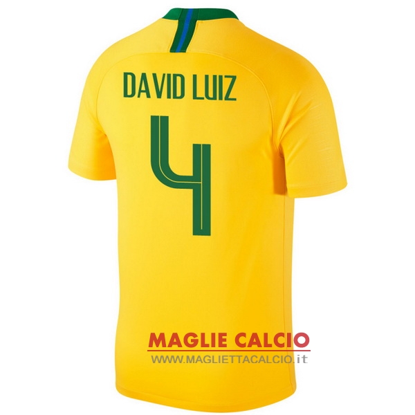 maglietta brasile 2018 david luiz 4 prima
